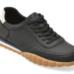 Pantofi sport CARIBU negri, V260007, din piele naturala