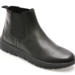 Ghete GEOX negre, U36E1A, din piele naturala