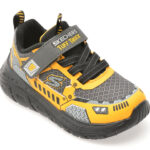 Pantofi sport SKECHERS galbeni, SKECH TRACKS, din material textil