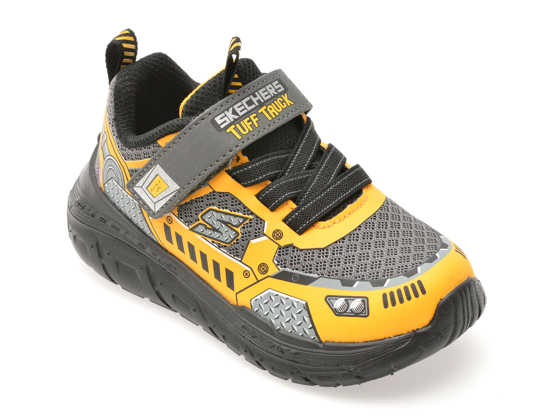 c898303bdedc4a869f3b4e3c0138975baec81340e23fdb1ed3e29605ff595483 Pantofi sport SKECHERS galbeni, SKECH TRACKS, din material textil - imagine 1