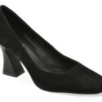 Pantofi dama eleganti EPICA negri, 5413, din piele intoarsa