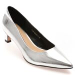 Pantofi dama eleganti FLAVIA PASSINI argintii, 83607, din piele naturala