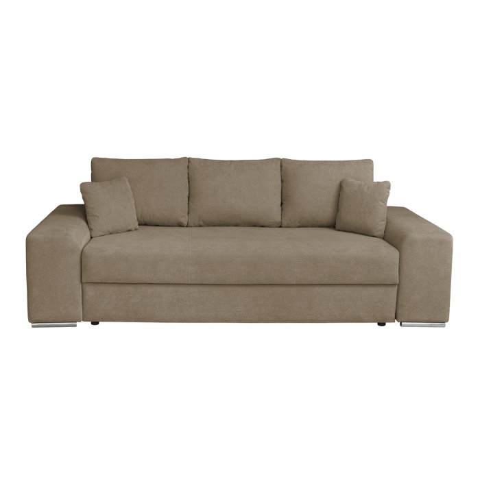 canapea-amalia-ii-extensibila-3-locuri-cu-arcuri-si-lada-depozitare-bej-252x105x78-cm-080424 Canapea AMALIA II extensibila, 3 locuri, cu arcuri si lada depozitare, maro deschis, 252x105x78 cm - imagine 1