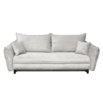 Canapea CAMILLE extensibila, 3 locuri, cu arcuri si lada depozitare, bej deschis, 238x115x95 cm