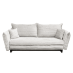Canapea CAMILLE T extensibila, 3 locuri, cu arcuri si lada depozitare, bej, 238x115x95 cm