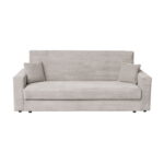 Canapea CORINNE LUX extensibila, 3 locuri, cu lada depozitare, bej inchis, 220x90x96 cm