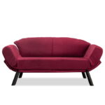 Canapea extensibila GENZO, 2 locuri, bordo, 177x75x87 cm