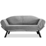 Canapea extensibila GENZO, 2 locuri, gri, 177x75x87 cm
