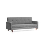 Canapea extensibila HIKO, 3 locuri, gri deschis, 200x55x83 cm