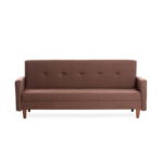 Canapea extensibila HIKO, 3 locuri, maro, 200x75x83 cm