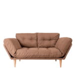 Canapea extensibila NINA, 3 locuri, maro deschis, 190x85x80 cm