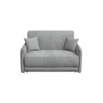 Canapea extensibila PARMA, 2 locuri, cu arcuri si lada depozitare, gri, 145x110x90 cm
