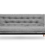 Canapea extensibila SAKI, 3 locuri, gri deschis, 185x82x92 cm