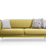 Canapea extensibila SEVILLA, 3 locuri, galben, 214x98x85 cm