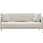 Canapea extensibila SIMENA, 3 locuri, crem + auriu, 210x95x80 cm