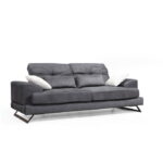 Canapea fixa FRIDO, 3 locuri, antracit, 225x92x79 cm