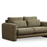 Canapea fixa LILY, 2 locuri, verde, 180x97x73 cm