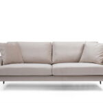 Canapea fixa PAPIRA, 2 locuri, bej, 175x90x88 cm