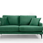 Canapea fixa PAPIRA, 2 locuri, verde, 175x90x88 cm