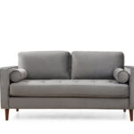 Canapea fixa ROME, 2 locuri, gri deschis, 175x90x70 cm