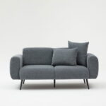 Canapea fixa SIDE, 2 locuri, antracit, 171x82x77 cm