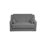 Canapea GINA II extensibila, 2 locuri, cu arcuri si lada depozitare, gri inchis, 155x100x95 cm