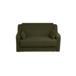 Canapea GINA II extensibila, 2 locuri, cu arcuri si lada depozitare, verde inchis, 155x100x95 cm