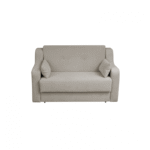 Canapea GINA II extensibila, 2 locuri, cu arcuri si lada depozitare, bej, 155x100x95 cm