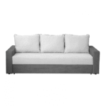 Canapea NICO II 3L extensibila, 3 locuri, cu arcuri si lada depozitare, gri inchis + gri deschis, 220x85x75 cm