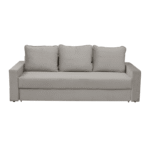 Canapea NICO II extensibila, 3 locuri, cu arcuri si lada depozitare, bej, 220x85x75 cm
