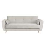 Canapea SIENA I extensibila, 3 locuri, cu arcuri si lada depozitare, bej deschis, 225x85x95 cm