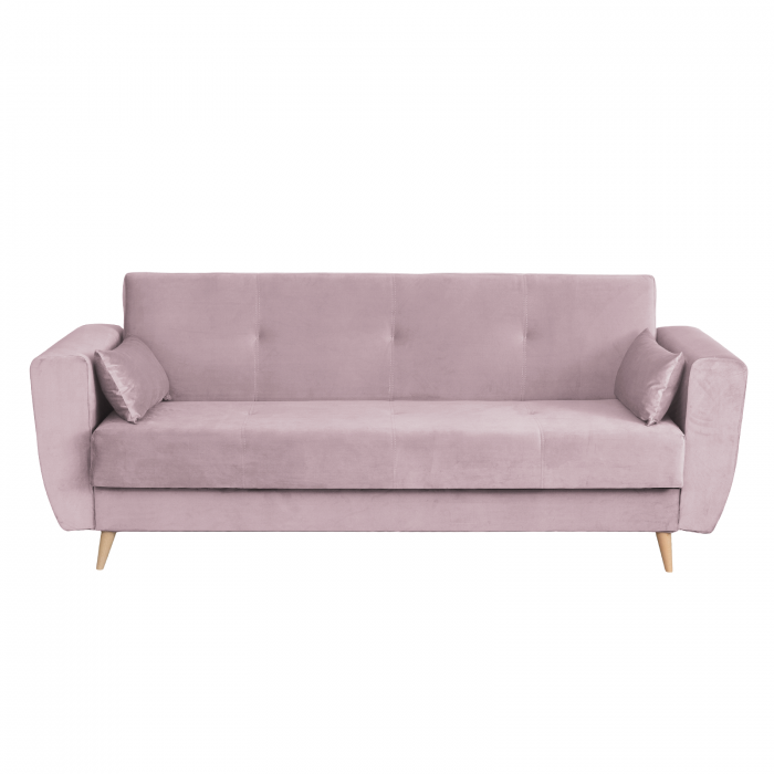 canapea-siena-ii-extensibila-3-locuri-cu-arcuri-si-lada-depozitare-bej-deschis-225x85x95-cm-476551 Canapea SIENA I extensibila, 3 locuri, cu arcuri si lada depozitare, roz pudra, 225x85x95 cm - imagine 1