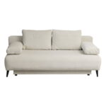 Canapea TIME NEW extensibila, 3 locuri, cu arcuri si lada depozitare, bej, 200x100x90 cm