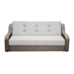 Canapea VALY II extensibila, 3 locuri, cu lada depozitare, maro deschis + gri deschis, 215x90x95 cm
