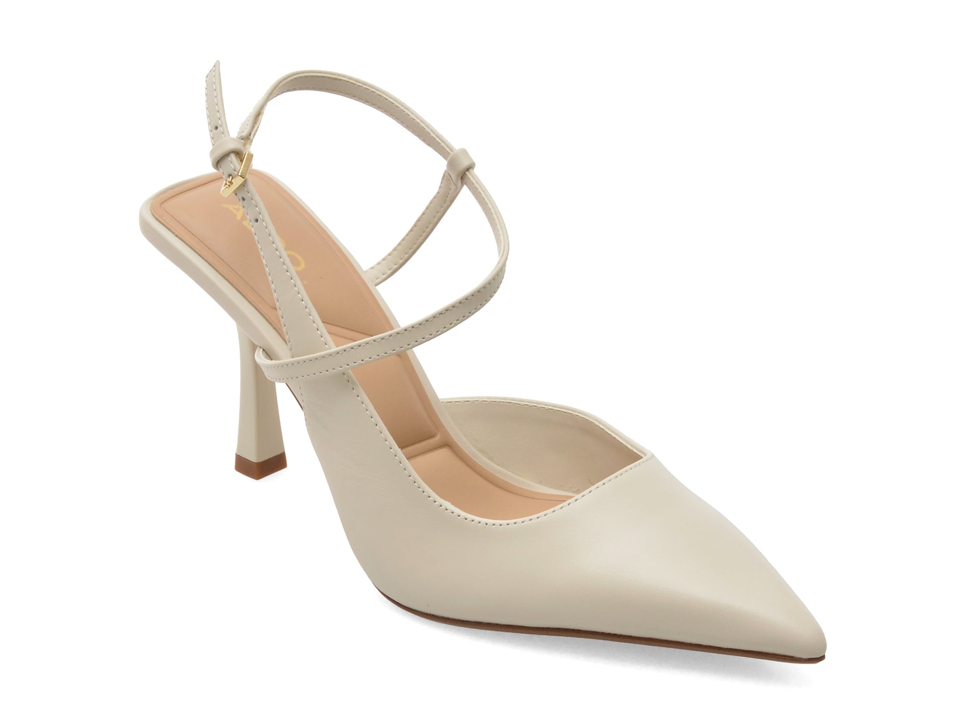 cb365a2107e080cb4fc60fd1827945fd4898482b9f28b7975a9fb84ff8e559b0 Pantofi dama eleganti ALDO albi, BRUNETTE 121, din piele naturala - imagine 1