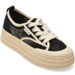Pantofi sport Dama PASS COLLECTION negri, XA60005, din material textil