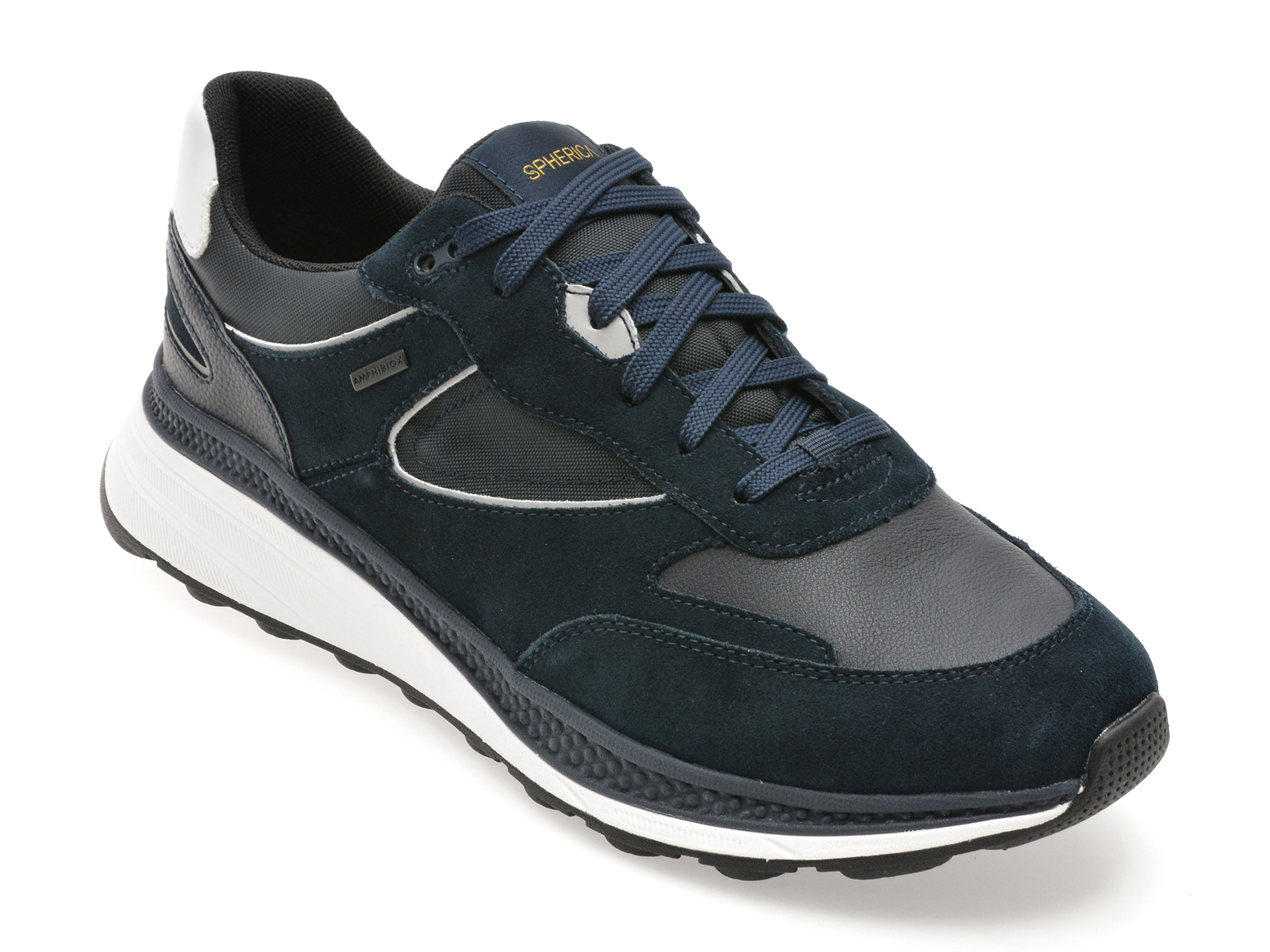 cbe6bd59943dfd100c15f61fd861f663d8c828594f5d446c5d15f49f52e5ac59 Pantofi sport GEOX bleumarin, U46HGA, din piele naturala - imagine 1