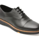 Pantofi eleganti OTTER negri, 1097, din piele naturala