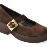 Pantofi dama EPICA maro, 4842520, din piele intoarsa