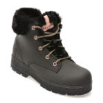 Ghete SKECHERS negre, STREET GLITZ, din piele ecologica