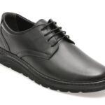 Pantofi BITE THE BULLET negri, FL362T, din piele naturala