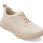 Pantofi sport Dama PASS COLLECTION bej, J860008, din piele naturala