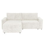 Coltar DALLAS ONE extensibil, cu lada depozitare, colt interschimbabil, bej, 258x173x90 cm