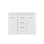 Comoda ALMA, 2 usi, 3 sertare, alb, 105x40x82 cm