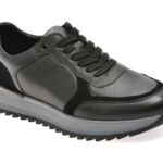 Pantofi sport EPICA negri, M347, din piele naturala