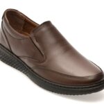 Pantofi BITE THE BULLET maro, RZ003, din piele naturala