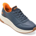 Pantofi sport SKECHERS bleumarin, BOBS SQUAD 4, din piele ecologica
