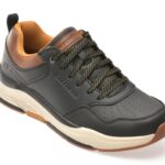Pantofi sport SKECHERS negri, SIZZLE, din piele naturala