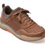 Pantofi sport SKECHERS maro, BENAGO, din piele naturala