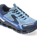 Pantofi sport SKECHERS albastri, GLIDE-STEP PLUS, din material textil